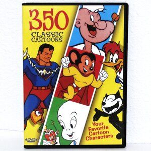 350 CLASSIC CARTOONS 4 DVD Set,  Your Favorite Cartoon Characters,  Over 40 Hour